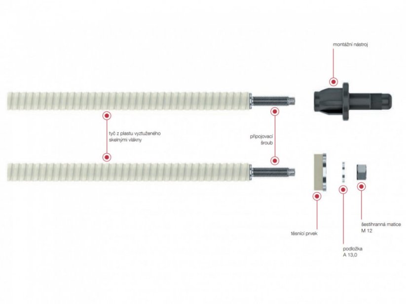 Upevňovací prvek EJOT Iso-Bar - Varianta: 200 mm