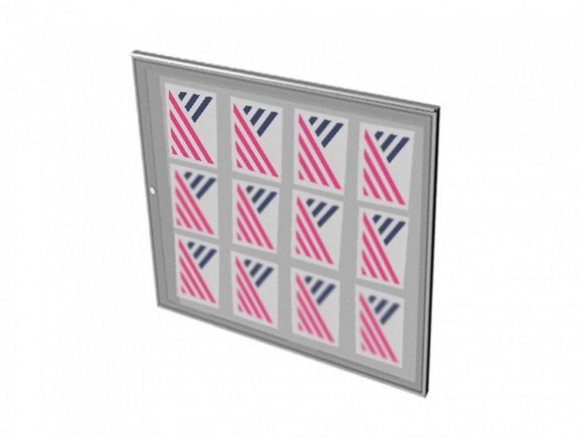 Vitrína informační DOLS 100 x 125 cm - Barva: RAL 9005, Varianta: Se stříškou