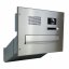 Poštovní schránka D-041 HM k zazdění Nerez / šedá | čelní deska - Varianta: 1x zvonek a kamera ABB